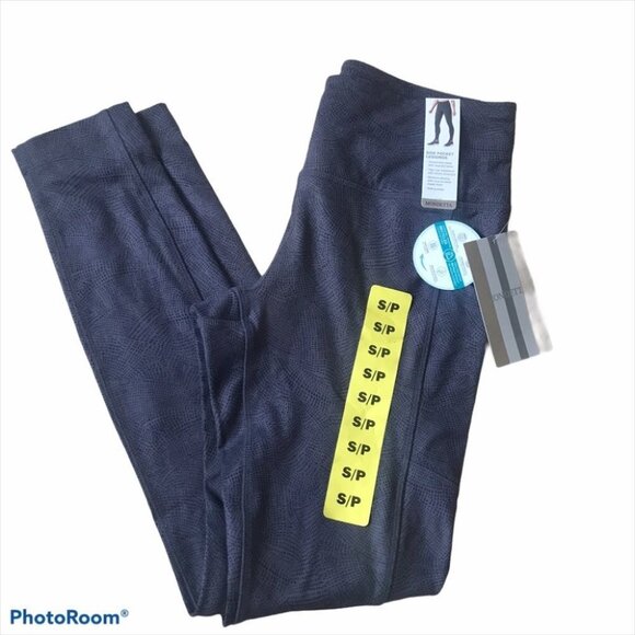 Mondetta Luxury Performance  Purple Grey Leggings women size S - Picture 2 of 15